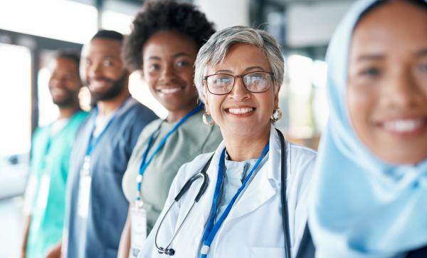 line of health care workers